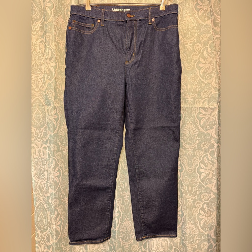 Lands' End Black Relaxed Jeans Classic Style
